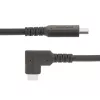 StarTech.com 1,6 pēdas (50 cm) izturīgs taisnleņķa USB-C kabelis, USB 3.2 Gen 2 (10 Gbps), pilnvērtīgs USB-C uz C datu pārraides kabelis, 4K 60Hz DP alternatīvais režīms, 100 W strāvas piegāde - 90 grādu USB Type-C kabelis