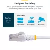 StarTech.com 1 m balts CAT8 Ethernet kabelis, aizķeršanās novēršanas RJ45, 25G/40G, 2000 MHz, 100 W PoE++, S/FTP, 26 AWG tīra vara dzīsla, LSZH, ekranēts tīkla ielāpu vads ar stiepes samazinātājiem, individuāli pārbaudīts