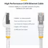 StarTech.com 12m balta CAT8 Ethernet kabelis, Snagless RJ45, 25G/40G, 2000MHz, 100W PoE++, S/FTP, 26AWG Pure Bare Copper Wire, LSZH, Shielded tīkls Patch Cord w/Strain Reliefs, Individually Tested