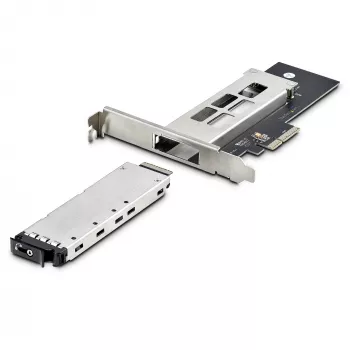 StarTech.com M.2 NVMe SSD uz PCIe x4 mobilais nodalījums/aizmugures plate ar noņemamu paliktni PCI Express paplašināšanas slotam, bezinstrumentu uzstādīšana, PCIe 4.0/3.0 karstās nomaiņas diskdzinis, atslēgas bloķētājs – 2 atslēgas iekļautas