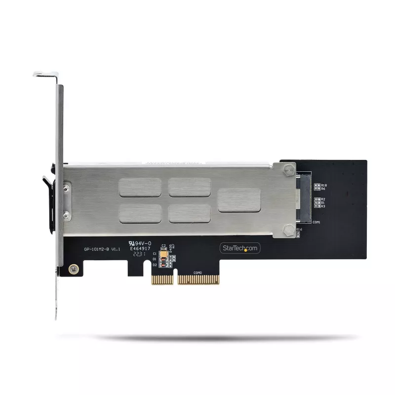 StarTech.com M.2 NVMe SSD uz PCIe x4 mobilais nodalījums/aizmugures plate ar noņemamu paliktni PCI Express paplašināšanas slotam, bezinstrumentu uzstādīšana, PCIe 4.0/3.0 karstās nomaiņas diskdzinis, atslēgas bloķētājs – 2 atslēgas iekļautas