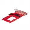 StarTech.com U.3 uz PCIe adaptera karte, PCIe 4.0 x4 adapteris 2,5 collu U.3 NVMe SSD diskiem, SFF-TA-1001 PCI Express paplašinājuma karte galddatoriem/serveriem, atbilst TAA – neatkarīga no OS