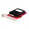StarTech.com U.3 uz PCIe adaptera karte, PCIe 4.0 x4 adapteris 2,5 collu U.3 NVMe SSD diskiem, SFF-TA-1001 PCI Express paplašinājuma karte galddatoriem/serveriem, atbilst TAA – neatkarīga no OS