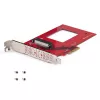 StarTech.com U.3 uz PCIe adaptera karte, PCIe 4.0 x4 adapteris 2,5 collu U.3 NVMe SSD diskiem, SFF-TA-1001 PCI Express paplašinājuma karte galddatoriem/serveriem, atbilst TAA – neatkarīga no OS