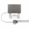 StarTech.com 2 portu USB-C centrmezgls ar Ethernet un RS-232, pievienots USB-C–USB-A adapteris, 100 W PD caurlaide, 2x USB-A 5 Gbps, Gigabit Ethernet, RS232 seriālais (FTDI)