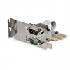 StarTech.com 2-Port PCI Express Serial Interface Card, Dual Port PCIe to RS232 (DB9) Serial Card, 16C1050 UART, Low/Full Profile Brackets, COM Retention, For Windows/Linux