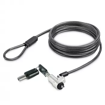 StarTech.com klēpjdatora kabeļa slēdzene, saderīga ar Noble Wedge®; 6 pēdas (2 m), pretzagšanas atslēgas slēdzene, drošības kabelis Dell XPS/Latitude/2-in-1 piezīmjdatoriem, grieznes izturīga tērauda kabeļa slēdzene klēpjdatoram