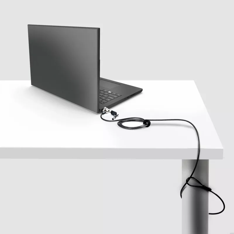 StarTech.com klēpjdatora kabeļa slēdzene, saderīga ar Noble Wedge®; 6 pēdas (2 m), pretzagšanas atslēgas slēdzene, drošības kabelis Dell XPS/Latitude/2-in-1 piezīmjdatoriem, grieznes izturīga tērauda kabeļa slēdzene klēpjdatoram