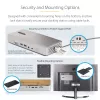 StarTech.com universālā USB4 un Thunderbolt 4 dokstacija, četru displeju atbalsts operētājsistēmā Windows, divu displeju atbalsts MacBook datoriem, HDMI DP dokstacija ar 98 W klēpjdatora uzlādi