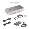 StarTech.com universālā USB4 un Thunderbolt 4 dokstacija, četru displeju atbalsts operētājsistēmā Windows, divu displeju atbalsts MacBook datoriem, HDMI DP dokstacija ar 98 W klēpjdatora uzlādi