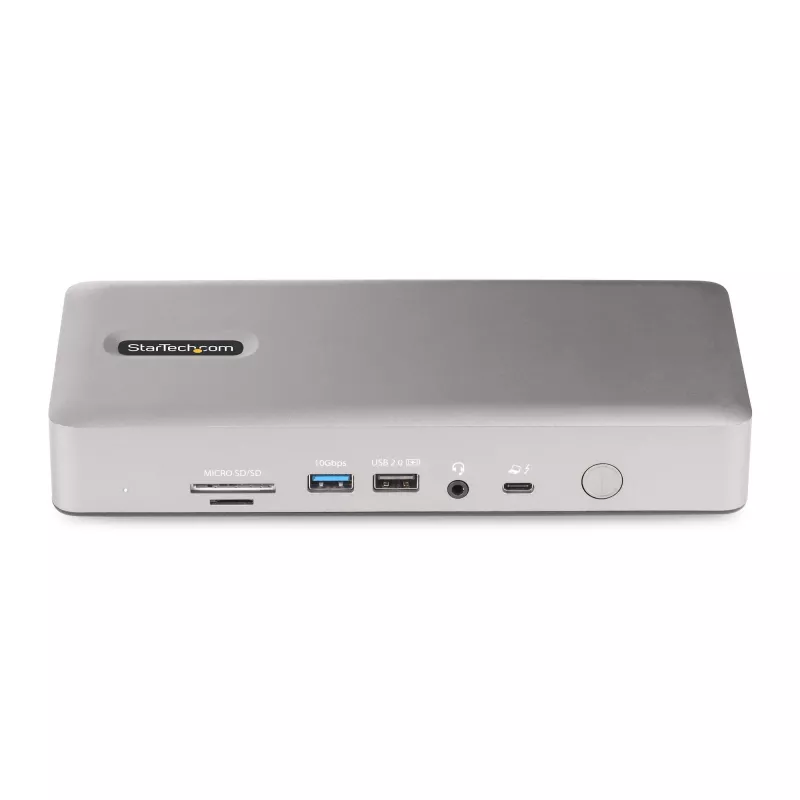 StarTech.com universālā USB4 un Thunderbolt 4 dokstacija, četru displeju atbalsts operētājsistēmā Windows, divu displeju atbalsts MacBook datoriem, HDMI DP dokstacija ar 98 W klēpjdatora uzlādi