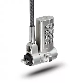 StarTech.com Universāla klēpjdatora bloķētājs 6.6 pēdas (2 m), drošības kabelis piezīmjdatoram, saderīgs ar Noble Wedge®/Nano/K-Slot; bezatslēgas kombinācijas bloķēšanas kabelis, pretzagšanas grieznes izturīgs tērauda kabelis