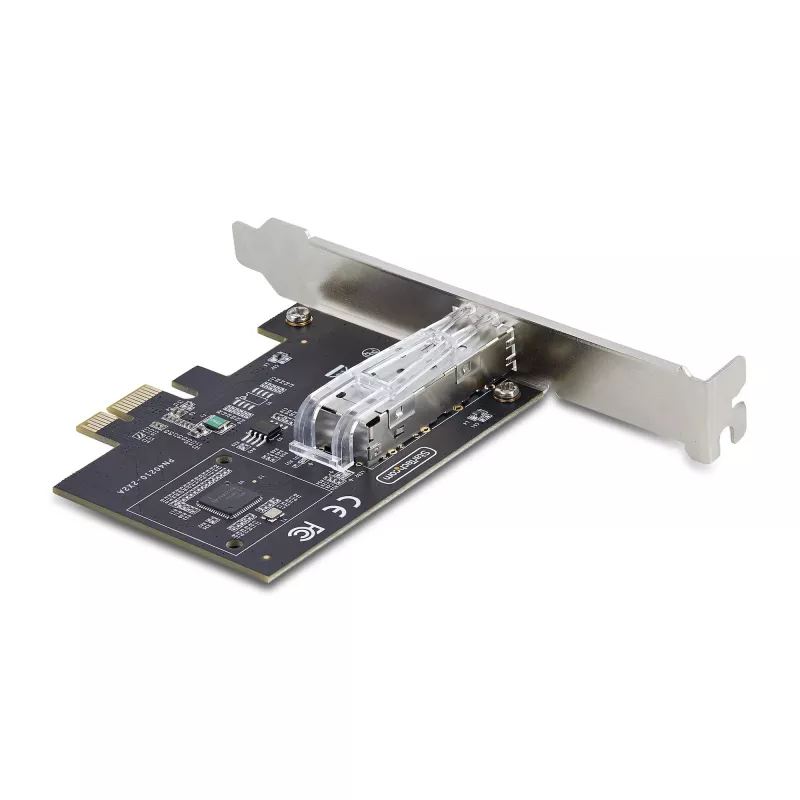 StarTech.com 1 porta GbE SFP tīkla karte, PCIe 2.1 x1, Intel I210-IS, 1 GbE kontrolieris, 1000BASE varš/optiskā šķiedra, viena porta Gigabit Ethernet NIC, galddatoru/serveru aizmugures plates - saderīga ar Windows un Linux