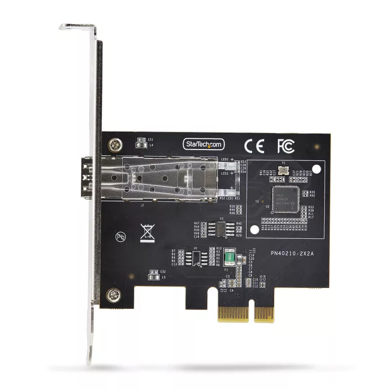 StarTech.com 1 porta GbE SFP tīkla karte, PCIe 2.1 x1, Intel I210-IS, 1 GbE kontrolieris, 1000BASE varš/optiskā šķiedra, viena porta Gigabit Ethernet NIC, galddatoru/serveru aizmugures plates - saderīga ar Windows un Linux