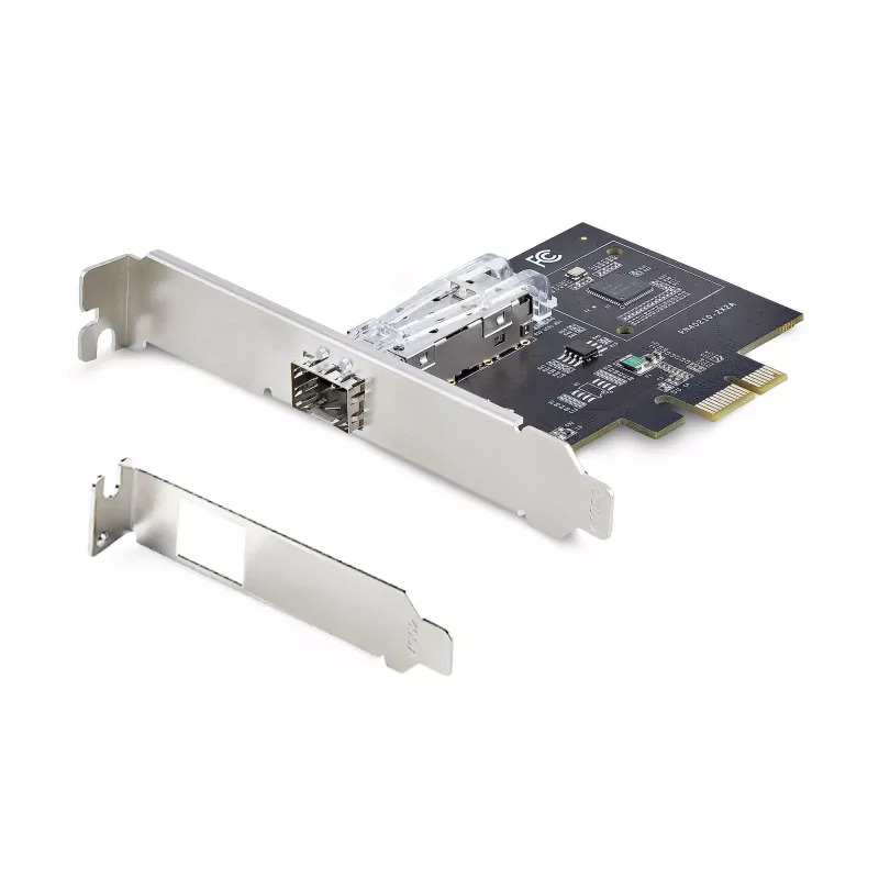 StarTech.com 1 porta GbE SFP tīkla karte, PCIe 2.1 x1, Intel I210-IS, 1 GbE kontrolieris, 1000BASE varš/optiskā šķiedra, viena porta Gigabit Ethernet NIC, galddatoru/serveru aizmugures plates - saderīga ar Windows un Linux