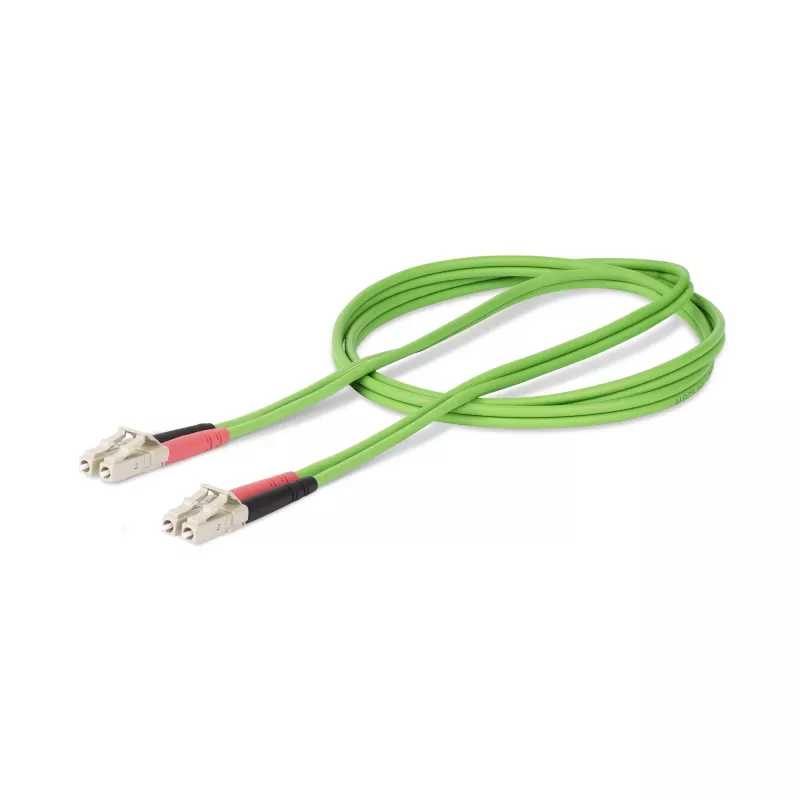 StarTech.com 2m (6.6 pēdas) LC uz LC (UPC) OM5 daudzmodu optisko šķiedru kabelis, 50/125 µm dupleksais LOMMF zipkords, VCSEL, 40G/100G, LSZH optiskās šķiedras pārejas vads