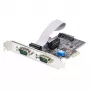 StarTech.com 2 portu seriālā PCIe karte, divu portu PCI Express uz RS232/RS422/RS485 (DB9) seriālā karte, iekļauti zema profila kronšteini, 16C1050 UART, Windows/Linux, TAA atbilstīga - 4. līmeņa ESD aizsardzība
