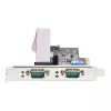 StarTech.com 2 portu seriālā PCIe karte, divu portu PCI Express uz RS232/RS422/RS485 (DB9) seriālā karte, iekļauti zema profila kronšteini, 16C1050 UART, Windows/Linux, TAA atbilstīga - 4. līmeņa ESD aizsardzība