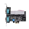StarTech.com 2 portu seriālā PCIe karte, divu portu PCI Express uz RS232/RS422/RS485 (DB9) seriālā karte, iekļauti zema profila kronšteini, 16C1050 UART, Windows/Linux, TAA atbilstīga - 4. līmeņa ESD aizsardzība
