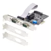 StarTech.com 2 portu seriālā PCIe karte, divu portu PCI Express uz RS232/RS422/RS485 (DB9) seriālā karte, iekļauti zema profila kronšteini, 16C1050 UART, Windows/Linux, TAA atbilstīga - 4. līmeņa ESD aizsardzība