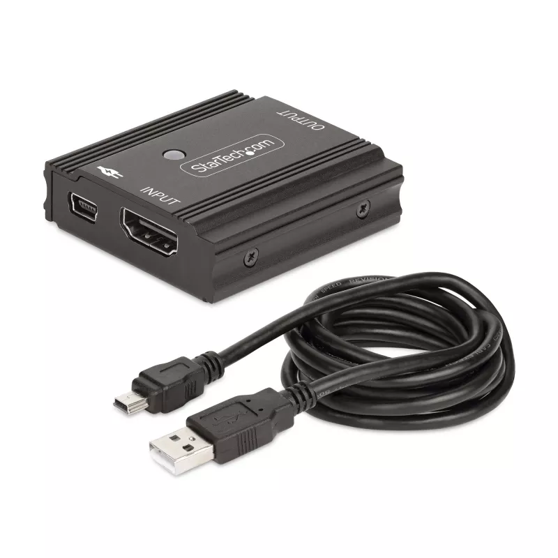 StarTech.com 33 pēdu (10 m) 8K 60 Hz HDMI signāla pastiprinātājs, aktīvs HDMI 2.1 līnijas atkārtotājs un video signāla pastiprinātājs līdz 8K 60 Hz/4K 144 Hz, kompakts HDMI kabeļa pagarinātājs - HDMI signāla pagarinājums