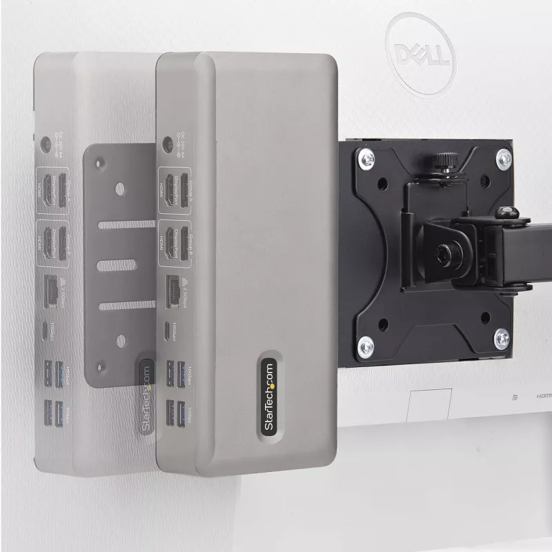 StarTech.com VESA stiprinājuma kronšteins NUC/plāno klientu vai klēpjdatoru dokstacijām, ar VESA 75x75/100x100 saderīga pagarinājuma plāksne Mini PC