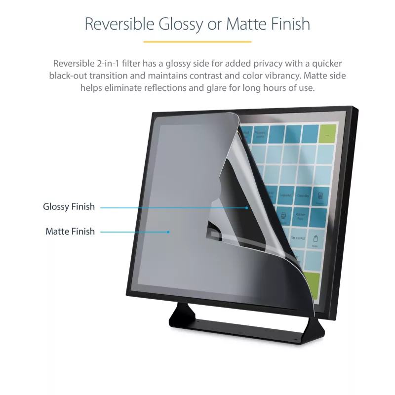 StarTech.com 19 collu 5:4 datora monitora privātuma filtrs, pretatspīduma privātuma ekrāns ar 51% zilās gaismas samazināšanu, monitora ekrāna aizsargs ar +/- 30° skata leņķi