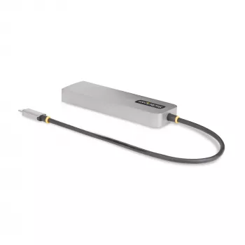 StarTech.com 3 portu USB-C centrmezgls ar 2,5 Gbps Ethernet un 100 W Power Delivery caurlaides portu, USB 3.2 10 Gbps, 2x USB-A/1x USB-C, portatīvs USB Type-C adaptera centrmezgls