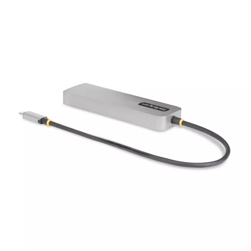 StarTech.com 3 portu USB-C centrmezgls ar 2,5 Gbps Ethernet un 100 W Power Delivery caurlaides portu, USB 3.2 10 Gbps, 2x USB-A/1x USB-C, portatīvs USB Type-C adaptera centrmezgls