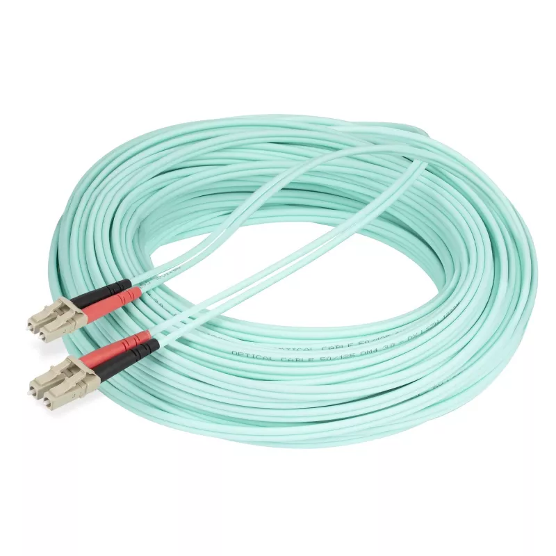 StarTech.com 20m (65ft) LC/UPC uz LC/UPC OM4 daudzmodu optiskās šķiedras kabelis, 50/125µm LOMMF/VCSEL Zipcord šķiedra, 100G, zemi ievades zudumi - LSZH šķiedras džempervads