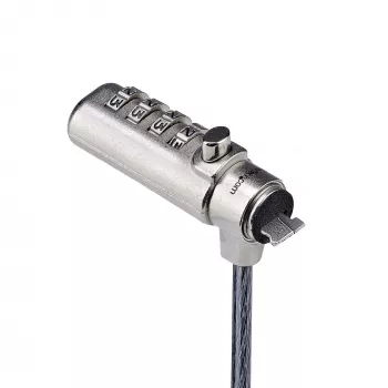 StarTech.com plāns Lock K-Slot saderīga, 5 pēdu (1,5 m) bloķēšanas trosīte, galda pretaizdzīšanas drošība portatīvajam datoram/piezīmjdatoram, pretgriešanas tērauda trosīte, kombinētā slēdzene