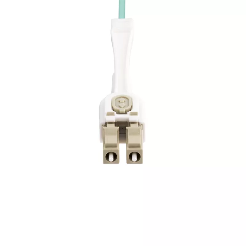 StarTech.com 3m (9.8ft) LC uz LC (UPC) OM4 daudzmodu optiskās šķiedras kabelis ar spied-stumšanas cilnēm, 50/125µm, 100G, jutīgs pret liekšanos, zemi ievietošanas zudumi - LSZH optiskās šķiedras džempera vads