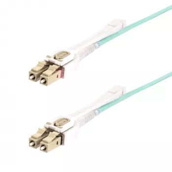 StarTech.com 5 m (16,4 pēdas) LC uz LC (UPC) OM4 daudzmodu optiskās šķiedras kabelis ar push-pull cilnēm, 50/125 µm, 100G, pret locīšanu izturīgs, zemi ievades zudumi – LSZH optiskās šķiedras džempera vads