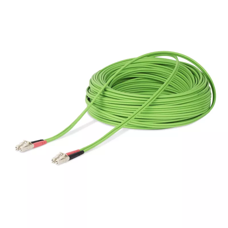 StarTech.com 25 m (82 pēdas) LC uz LC (UPC) OM5 daudzmodu optiskās šķiedras kabelis, 50/125 µm dupleksais LOMMF rāvējslēdzēja vads, VCSEL, 40G/100G, LSZH optiskās šķiedras džempera vads
