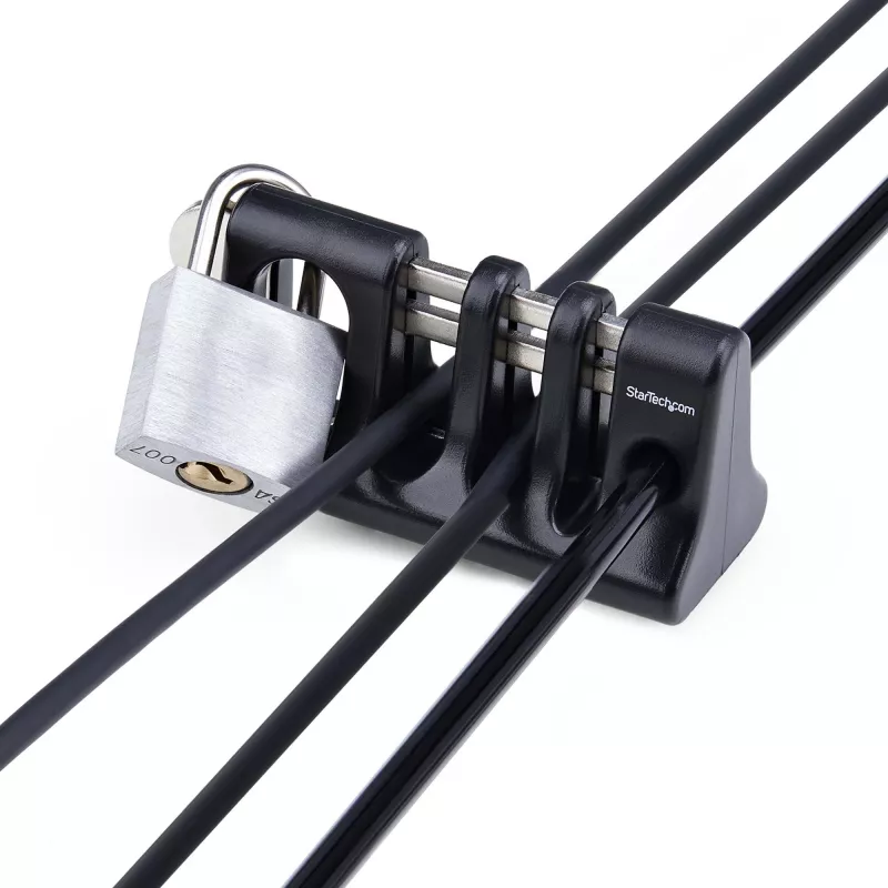 StarTech.com Peripheral kabelis Anchor Lock, Secure tastatūra/pele, kabelis Lock For Shared Office/Public Computers, kabelis Trap Saderīga w/Laptop Security kabelis/Padlock - TAA