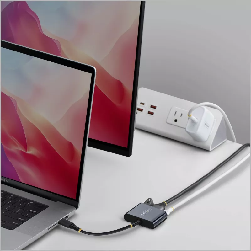 StarTech.com USB-C–HDMI daudzportu adapteris ar 140 W PD uzlādi, 4K 60 Hz HDMI, USB 5 Gbit/s centrmezgls, mini doks MacBook / Dell / Thinkpad / HP / iPad / planšetdatoriem