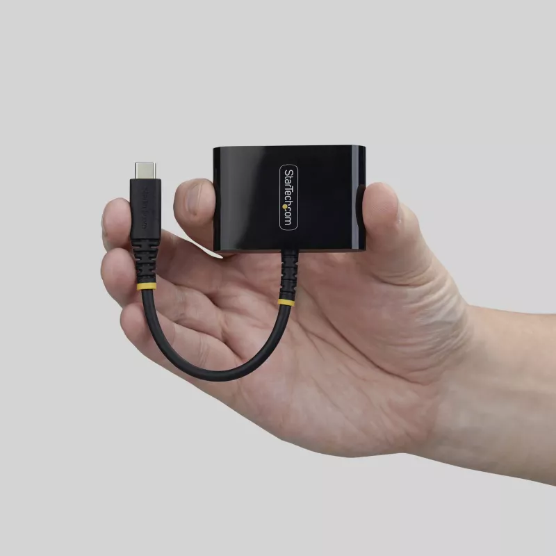 StarTech.com USB-C–HDMI daudzportu adapteris ar 140 W PD uzlādi, 4K 60 Hz HDMI, USB 5 Gbit/s centrmezgls, mini doks MacBook / Dell / Thinkpad / HP / iPad / planšetdatoriem