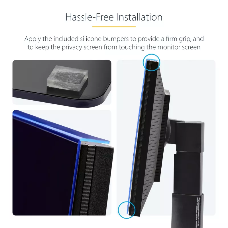 StarTech.com 27 collu 16:9 datora monitora privātuma ekrāns, piekarināms akrila filtrs, ātri uzstādāms drošības vairogs, monitora ekrāna aizsargs, +/- 30° skata leņķis, spīdīgs