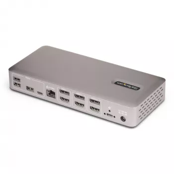 StarTech.com Triple-Monitor USB4 Docking Station, 4K 60Hz HDMI vai DisplayPort, 100W klēpjdatora uzlāde, 2,5 GbE, USB-C Multi-Monitor dokstacija, bez draiveriem