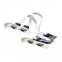 StarTech.com 4 portu sērijas PCIe karte, četru portu PCI Express uz RS232/RS422/RS485 (DB9) sērijas karte, zema profila kronšteins iekļauts, 16C1050 UART, Windows/Linux, TAA atbilstoša – 4. līmeņa ESD aizsardzība