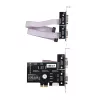StarTech.com 4 portu sērijas PCIe karte, četru portu PCI Express uz RS232/RS422/RS485 (DB9) sērijas karte, zema profila kronšteins iekļauts, 16C1050 UART, Windows/Linux, TAA atbilstoša – 4. līmeņa ESD aizsardzība