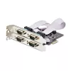 StarTech.com 4 portu sērijas PCIe karte, četru portu PCI Express uz RS232/RS422/RS485 (DB9) sērijas karte, zema profila kronšteins iekļauts, 16C1050 UART, Windows/Linux, TAA atbilstoša – 4. līmeņa ESD aizsardzība