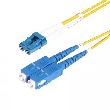 StarTech.com 50m (164 pēdas) LC uz SC (UPC) OS2 vienmoda dupleksā optiskās šķiedras kabelis, 9/125µm, 100G, lieces nejutīgs, zemi ievades zudumi - LSZH optiskais džempervads