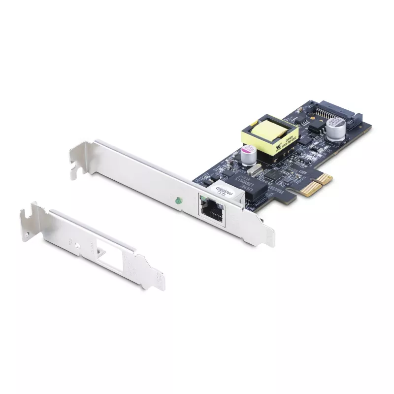 StarTech.com 1 porta 2,5 Gbps NBASE-T PoE tīkla karte, Intel I225-V, 802.3af/at PoE+ daudzgigabitu NIC, PCI Express servera LAN karte, ar SATA barošanu galda datora Ethernet saskarne – atbalsta Windows, Linux