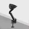 StarTech.com regulējams roku balsts biroja galdam, ergonomisks roku/elkoņa atbalsts, 360 grādu rotācija, piespraužams/bez urbšanas, melns
