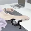 StarTech.com regulējams roku balsts biroja galdam, ergonomisks roku/elkoņa atbalsts, 360 grādu rotācija, piespraužams/bez urbšanas, melns