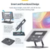 StarTech.com Rotējošs klēpjdatora statīvs, 360° grozāms, ergonomisks galda pacēlājs datoram, paaugstināta pamatne ar regulējamu slīpumu, maks. 5 kg, alumīnija konstrukcija, pārnēsājams dizains