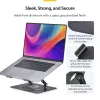 StarTech.com Rotējošs klēpjdatora statīvs, 360° grozāms, ergonomisks galda pacēlājs datoram, paaugstināta pamatne ar regulējamu slīpumu, maks. 5 kg, alumīnija konstrukcija, pārnēsājams dizains