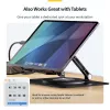 StarTech.com Rotējošs klēpjdatora statīvs, 360° grozāms, ergonomisks galda pacēlājs datoram, paaugstināta pamatne ar regulējamu slīpumu, maks. 5 kg, alumīnija konstrukcija, pārnēsājams dizains