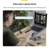 StarTech.com Teleskopisks klēpjdatora statīvs, 360° grozāma pamatne, rotējoša datora paaugstinājums galdam, regulējams augstums un slīpums, maks. 5 kg, alumīnija konstrukcija, portatīvs dizains